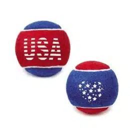 USA themed tennis balls for dogs