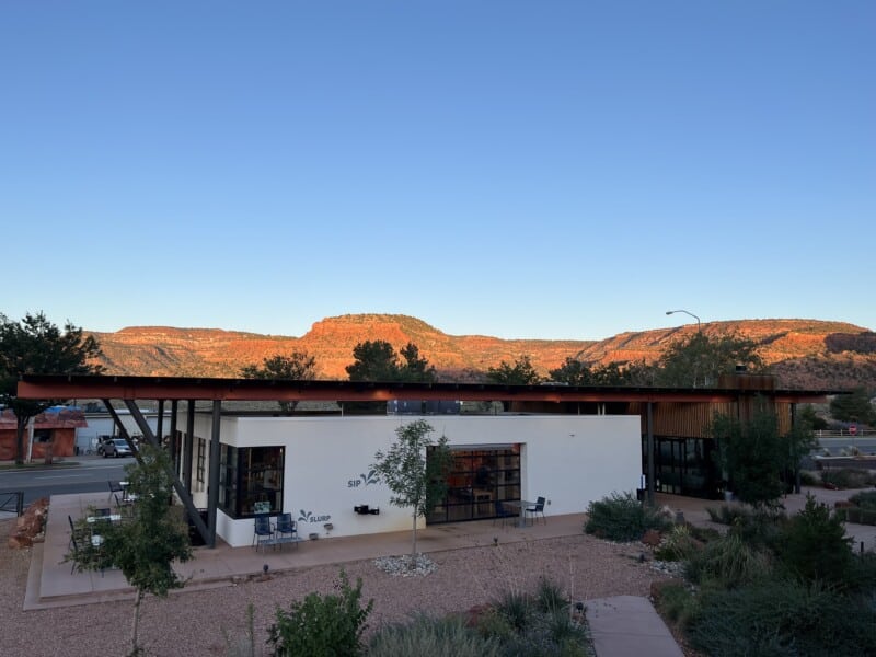 Early morning view at Best Friends Roadhouse and Mercantile in Kanab, UT