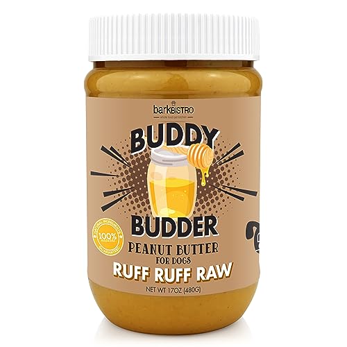 BUDDY BUDDER, Ruff Ruff Raw, 100% Natural Dog Peanut Butter, Healthy Peanut...